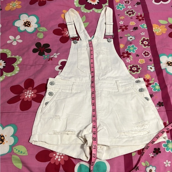 Forever 21 White Short Overalls size 24 - Picture 9 of 9